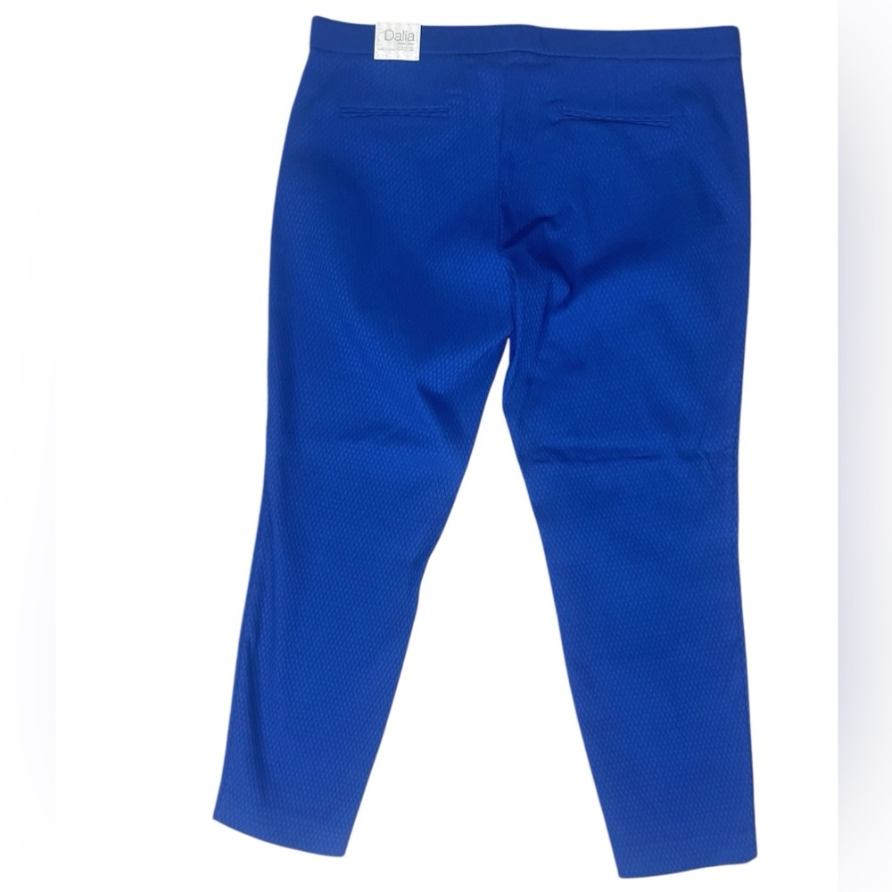 NWT Dalia Royal Blue Textured Ankle Pants (DM) - Picture 2 of 10
